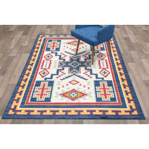 Natur Pur Fuente Luxury Large Handwoven Beige/Blue Rug Wayfair.co.uk